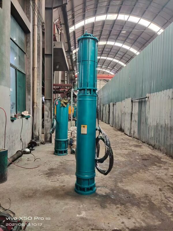 WQD450-35-75KW 450m³/h 유량 및 35m 양정의 다단 하향 흡입 잠수 하수 펌프