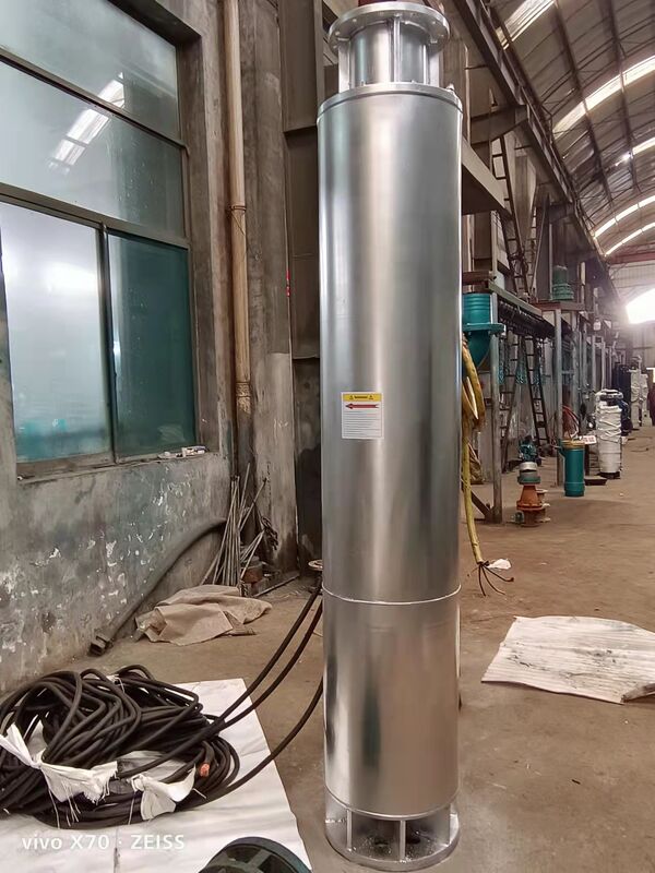 WQD450-35-75KW 450m³/h 유량 및 35m 양정의 다단 하향 흡입 잠수 하수 펌프