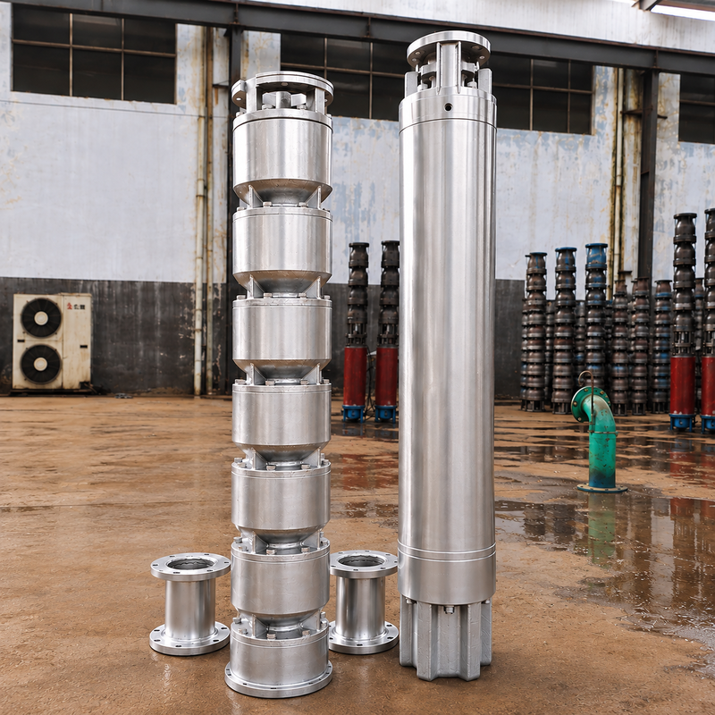 200QJH150-150-110kW 스테인리스 스틸 심정용 펌프, 심정 및 엔지니어링 수처리 시스템을 위한 고유량, 고양정 펌핑